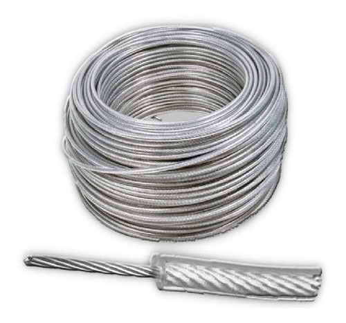 Rollo Carrete Cable Acero Galvanizado 1/8x3/16 Forrado 141