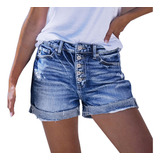 Jeans Femininos, Miniccalças, Shorts De Cintura Alta, Design