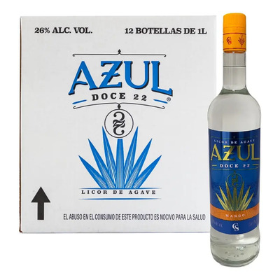 Caja Licor De Agave Azul Doce 22 Mango 1000 Ml