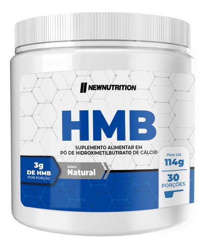 Suplemento Em Pó Newnutrition Hmb 3000mg Sabor Natural