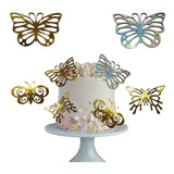  24pzs Decoración Pastel De Mariposa Letrero Feliz Cumpleaño