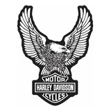 Adesivo Emblema Compatível Harley Davidson Águia 3d Rs44 Cor Harley Davidson Police Resinado Águia Cromado