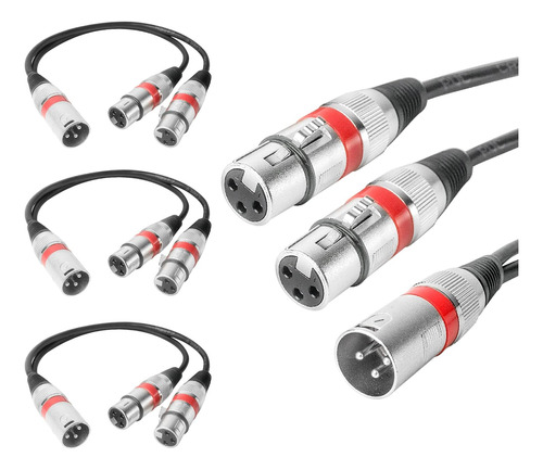 Cable Divisor Xlr Macho 2 Hembras De 3 Paquetes, Cable ...