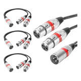 Cable Divisor Xlr Macho 2 Hembras De 3 Paquetes, Cable ...