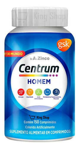 Centrum Homem Suplemento Alimentar Saúde E Vitaminas C/ 150