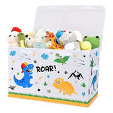 Caja De Juguetes De Dinosaurio Para Niños, Plegable, De 25.