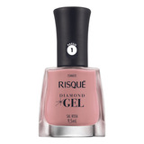 Esmalte Diamond Gel Rosé Sal Rosa Manicure Risque 9,5ml