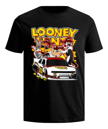 Playera Looney Tunes Nascar Vintage Car Camiseta Retro 002