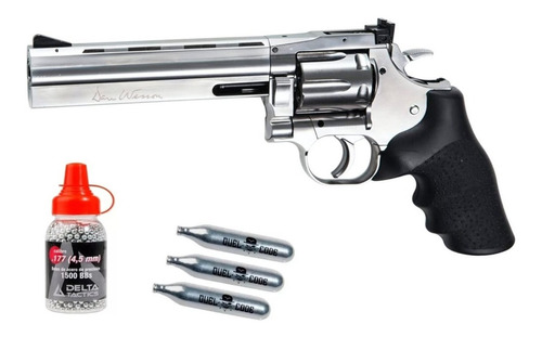 Revolver Asg Dan Wesson 4,5 Mm Full Metal Garrafas Y Balines