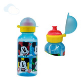 Botella Plástica Infantil Mickey Minnie Disney 370 Ml Color Celeste - Mickey