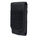 Funda Militar Para Celular Mochila Molle Tactica Policia R10 Color Negro