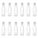 Pack 12 Frascos De Vidrio Hermético Con Tapa Liquidos 1000ml