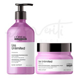 Kit Liss Unlimited Shampoo 500ml + Mask 250ml Loreal 