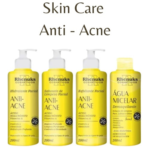 Kit Skin Care Facial Anti-acne Com 4 Itens Rhenuks