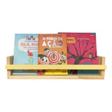 Prateleira Livro Montessori Frente Estreita Colorida - 60cm