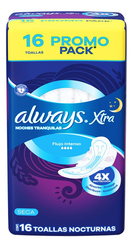 Always Xtra Noches Toallitas Nocturnas 16 Unidades