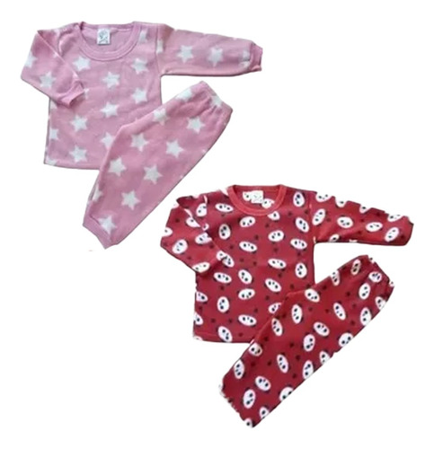 Conjunto Pijama Soft Bebe Inverno Menino Menina 1/2/3