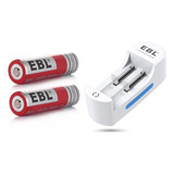 Cargador Ebl Usb + 2 Pilas 18650 Recargables 3,7v 3000mah 