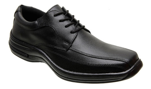 Sapato Social Masculino Amarrar Couro Conforto Costurado