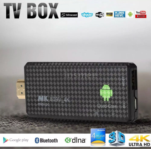 Tv Box Stick 4k Con Android 5.1 Quad Core 1g 8g Con Control