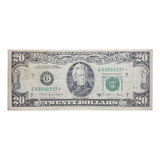 Billete 20 Dólares Estados Unidos 1988 A Reposición Pick 483