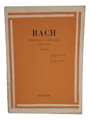 Livro Bach Tocatas E Sonatas Para Piano (estoque Antigo)