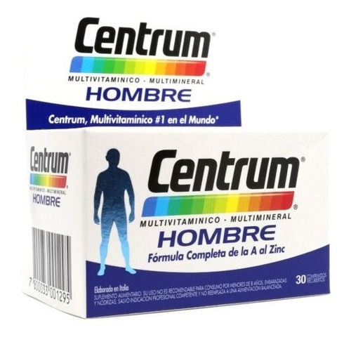 Centrum Hombre Multivitaminico Multimineral X 30 Comprimidos