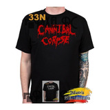 Camiseta Cannibal Corpse Logo Tipo Retro Pixel Rc