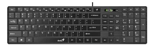 Teclado Genius Slimstar 126 Qwerty Español Color Negro