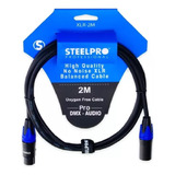 Cable Steelpro Xlr 2m Plug Negro Cannon Balanceado 