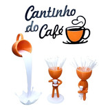 Kit Completo Cantinho Do Café - Laranja Com Branco