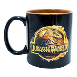 Taza Para Café De Cerámica Metalizada Jurassic World 592ml