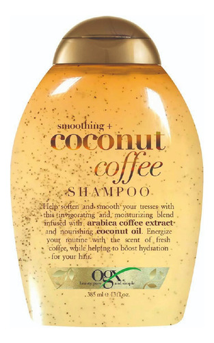 Ogx Shampoo Cabello Coconut Coffee Coco Café Suaviza 385 Ml