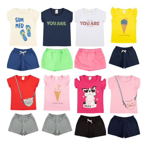 Kit Sortido 10 Peças De Roupas Infantil Menina