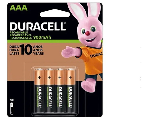 Pack 4 Pilas Aaa Recargables De 900mah Duracell