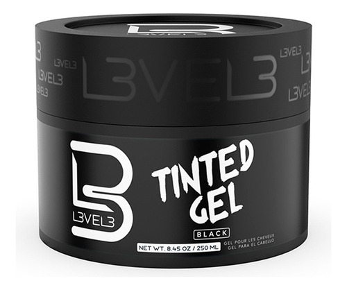 Level 3 Tinted Gel Black Tinte Negro Fijación Pelo 250ml