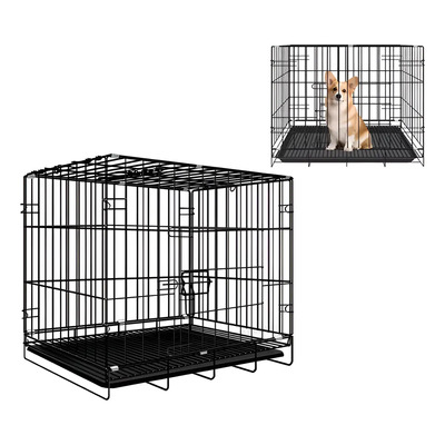 Jaula Plegable Transportadora Perro Gato Mr Wuff 50x37x40cm Color Negro | Meses sin interés