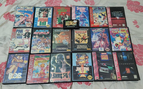 Lote De Fitas De Locadora - Mega Drive Sega Genesis