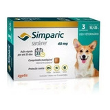 Simparic 10 A 20 Kg Contra Pulgas E Carrapatos C/3 Comprimid