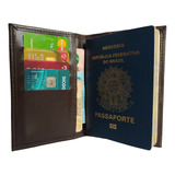 Carteira Porta Passaporte Organizador Documento Cartão