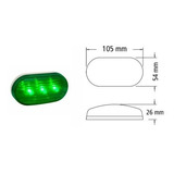 Faro Electronico Bivoltaje Oval Chico De 3 Leds Verde