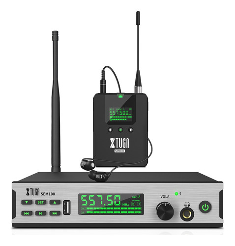 Xtuga Uhf Estéreo Sistema De Monitoreo Micrófono Inalámbrico
