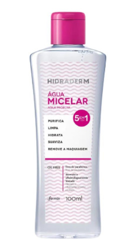 6x Agua Micelar Hidraderm 100ml Elimina Impurezas Da Pele