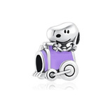 Berloque Snoopy Prata 925 Legitima Para Pulseiras Braceletes