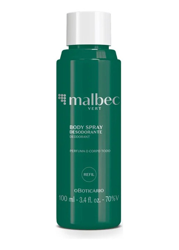 Refil Body Spray Desodorante Malbec Vert
