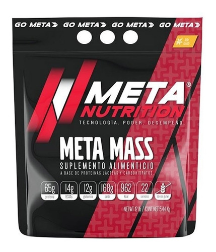 Suplemento En Polvo Meta Nutrition  Meta Mass Proteínas Sabor Wild Vanilla En Bolsa De 5.44kg