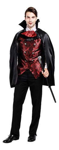 Disfraz Vampiro Halloween Para Hombre Vestido Gotico Dracula