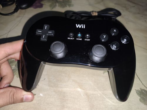 Nintendo Wii Control Pro Wii Classico Negro Original Probado