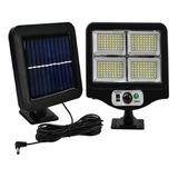 Lámpara Con Panel Solar, Led 10 Horas De Servicio X Carga Color Negro