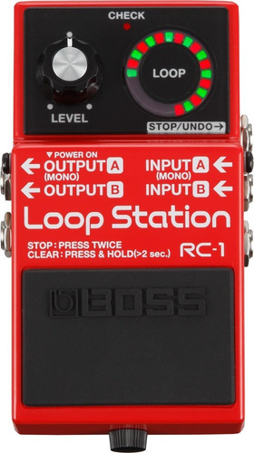 Pedal De Efeito Guitarra  Boss Rc-1 Loop Station Rc1 C/ Nfe